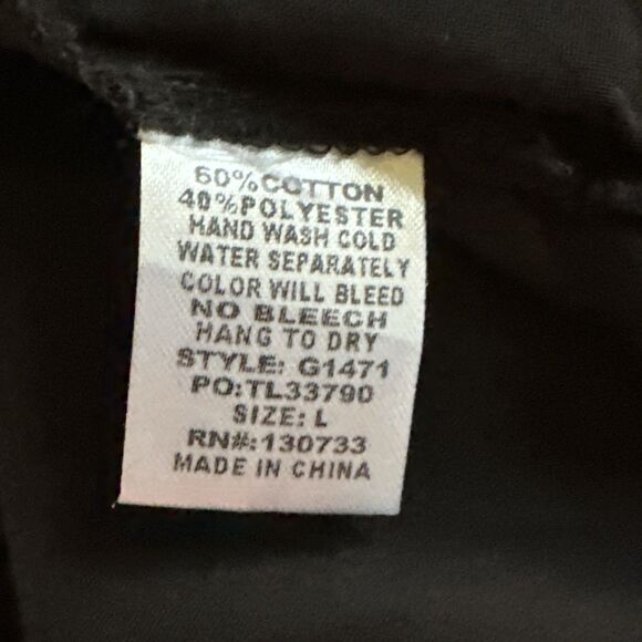 Umgee Tunic Blouse Floral Embroidered Round High Collar 3/4 Sleeves Large - Picture 6 of 6